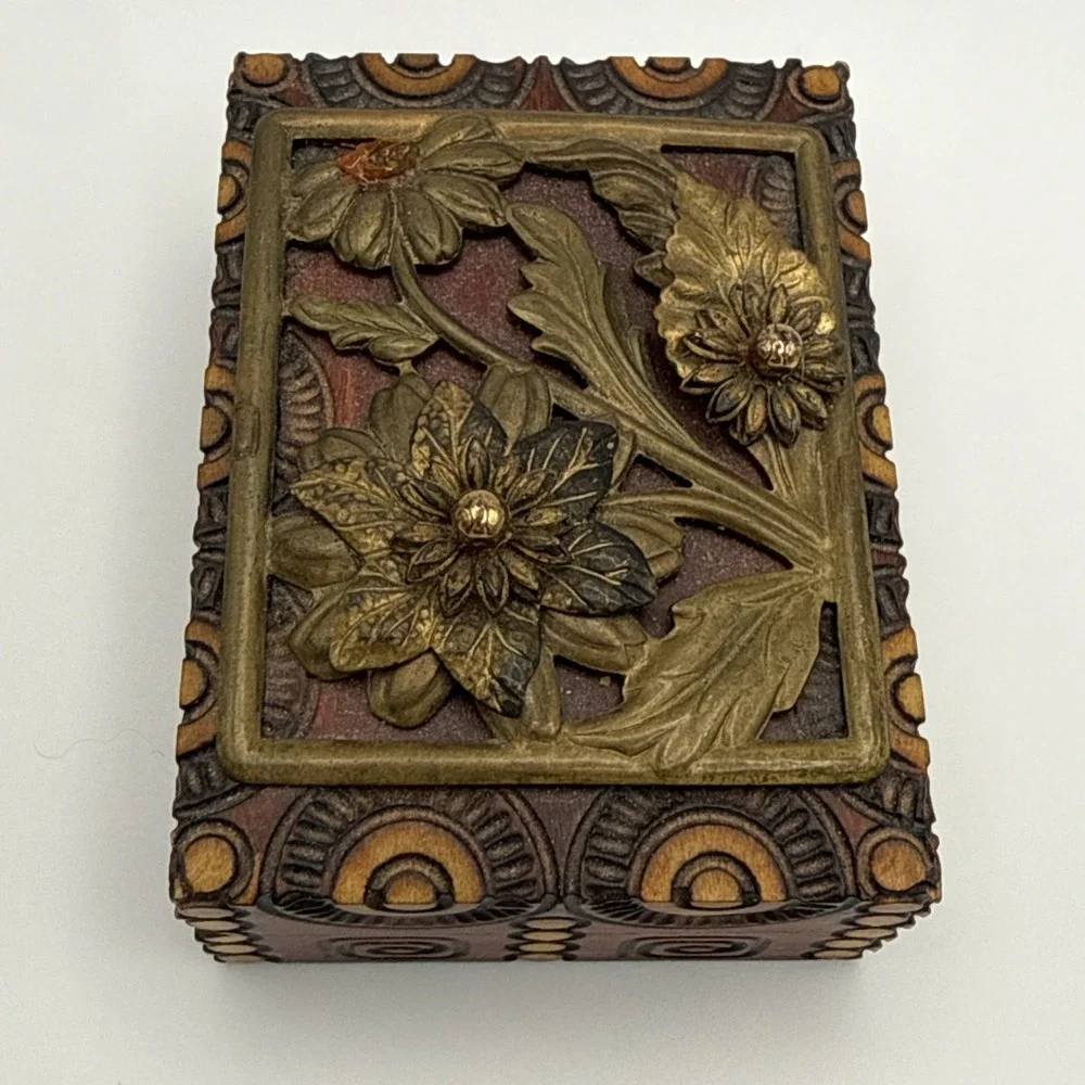 Vintage Jo Marz Wooden Trinket Box 3